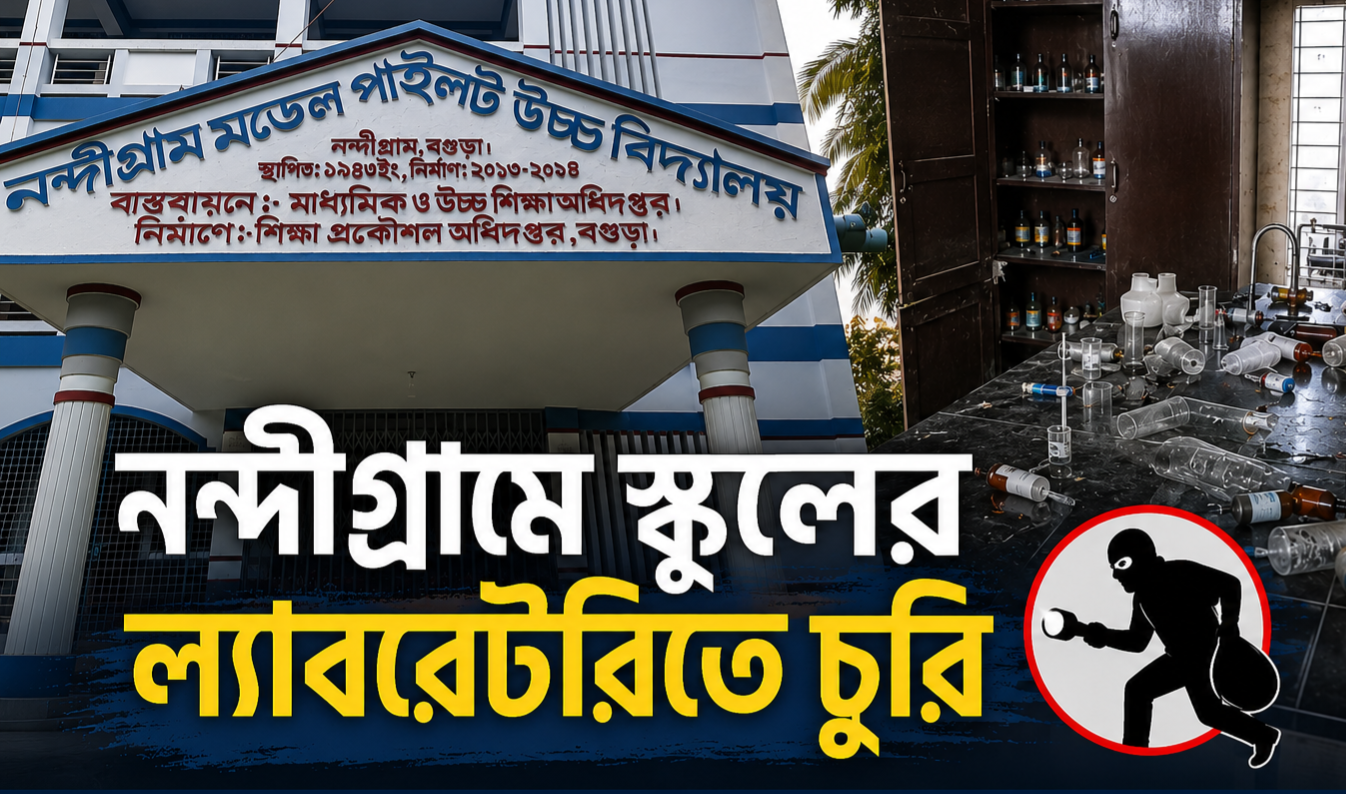 নন্দীগ্রামে স্কুলের ল্যাবরেটরিতে চুরি, পরীক্ষা নিয়ে দুশ্চিন্তা